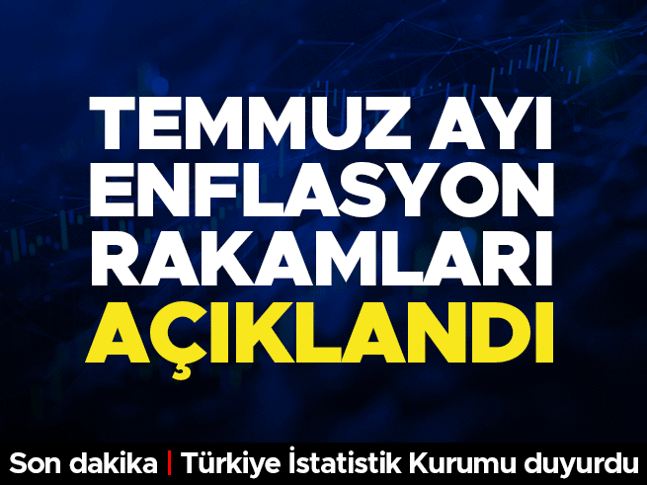 Son dakika... Temmuz ayı enflasyon rakamları açıklandı