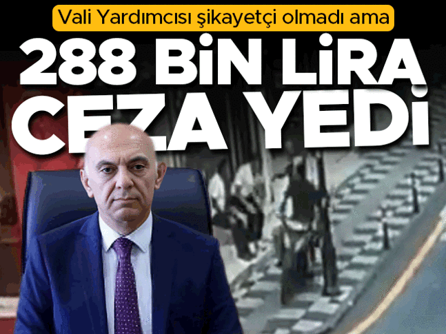 Vali yardımcısı şikayetçi olmadı ama 288 bin lira ceza yedi