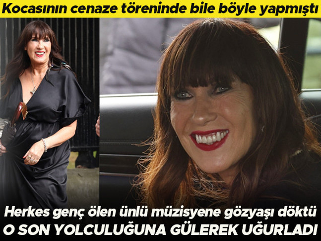 Müzik dünyası en acı günde buluştu... Kocasının cenazesinde de böyle yapmıştı... Genç yaşta ölen ünlü müzisyeni gülerek uğurladı