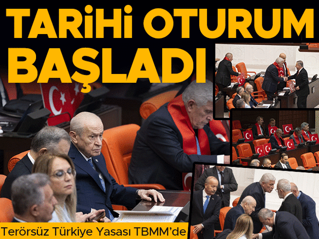 Meclis'te tarihi oturum... Terörsüz Türkiye Yasası TBMM Genel Kurulu'ndaCANLI