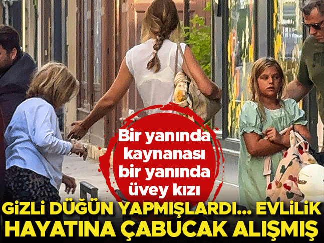 Gizli düğün yapmışlardı… Evlilik hayatına hemen alışmış… Bir yanında kaynanası, bir yanında üvey kızı