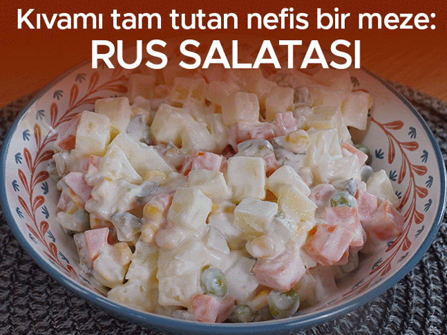 Kıvamı tam tutan nefis bir meze: Rus salatası