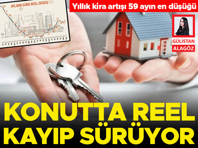 Konutta reel kayıp sürüyor