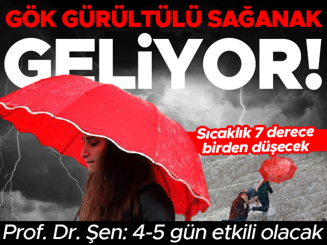 Kavurucu sıcak gidiyor, göl gürültülü sağanak geliyor