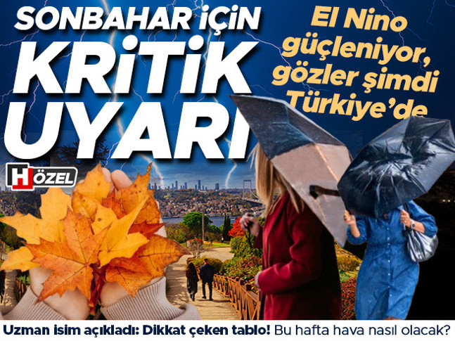 El Nino güçleniyor, gözler Türkiye’de: Sonbahar için kritik uyarı Bu hafta hava nasıl olacak