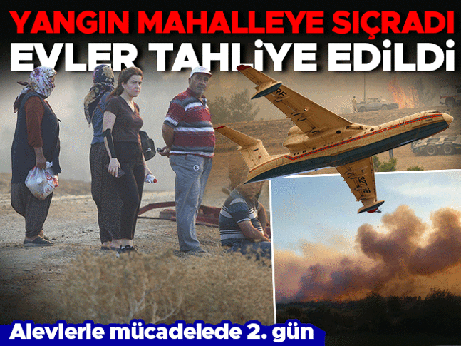 Adanadaki orman yangını yayılıyor Alevler mahallelere sıçradı, evler tahliye ediliyor