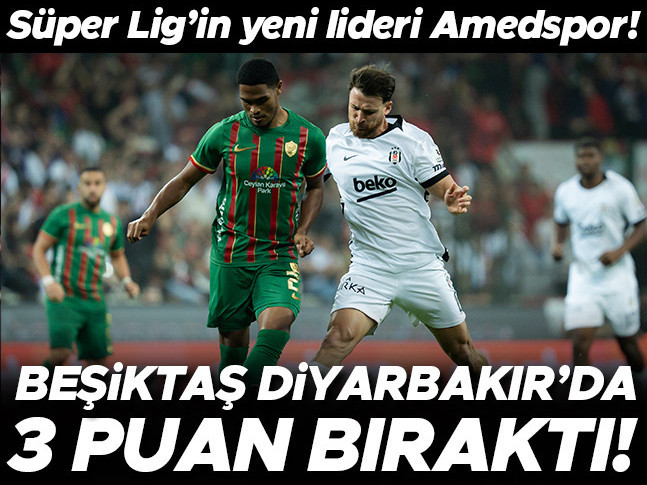 Amed SF 3-2 Beşiktaş (Süper Lig maçı özeti)