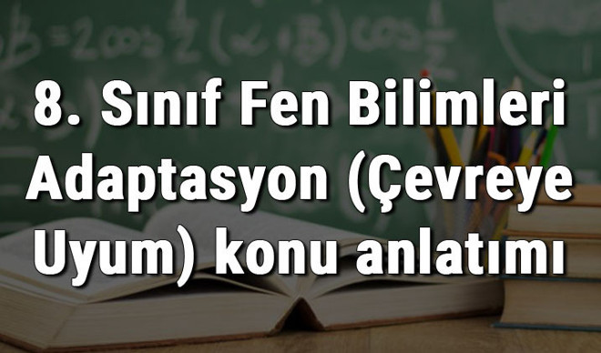 8. Sınıf Fen Bilimleri Adaptasyon (Çevreye Uyum) konu anlatımı 8. Sınıf Fen Bilimleri Adaptasyon (Çevreye Uyum) konu anlatımı