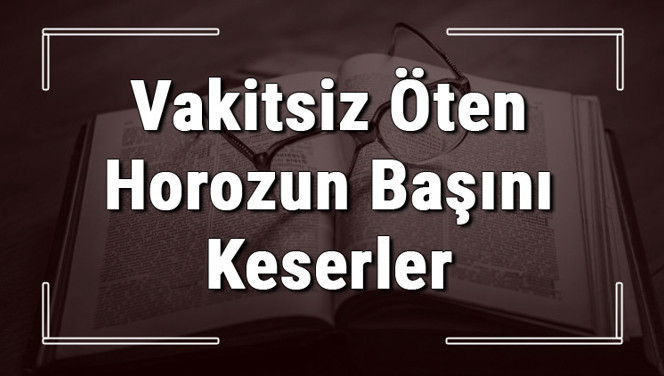 Vakitsiz Öten Horozun Başını Keserler atasözünün anlamı ve örnek cümle içinde kullanımı (TDK)