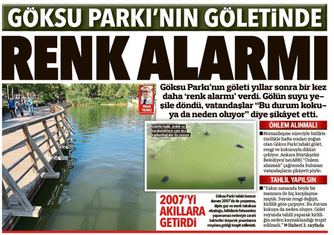 Göksu göletinin dünü ve bugünü