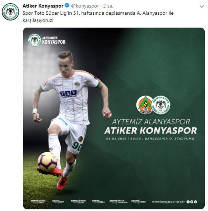 Atiker Konyaspordan Josef Surallı maç paylaşımı