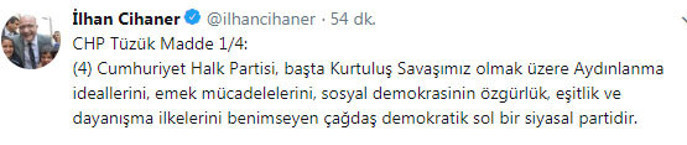 CHPli İlhan Cihanerden 20 vekil çıkışı Dikkat çeken tweet