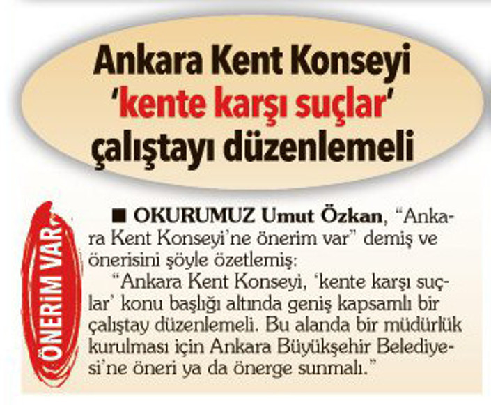 Kabahatler dosyası için ilk adım