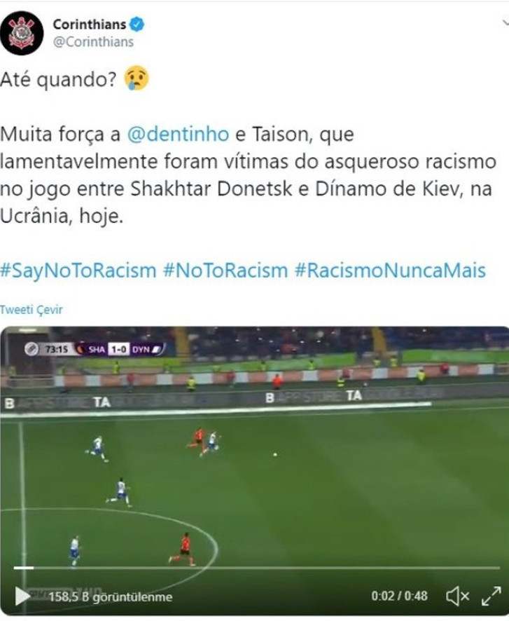 Shakhtar forması giyen Taison ırkçı saldırıya uğradı