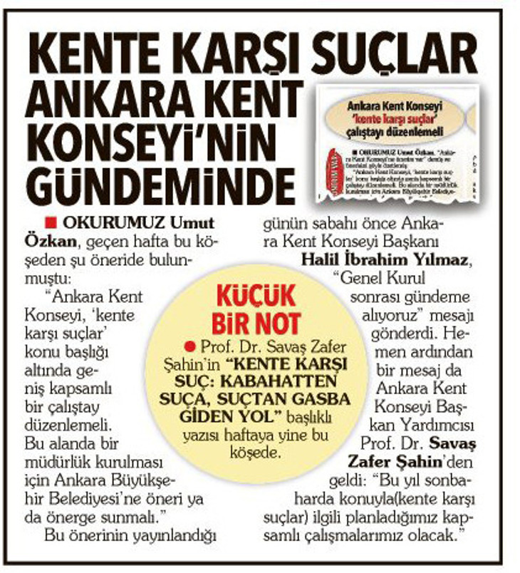 Kabahatler dosyası için ilk adım