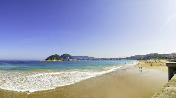 La Concha Beach / San Sebastian - Donostia, İspanya