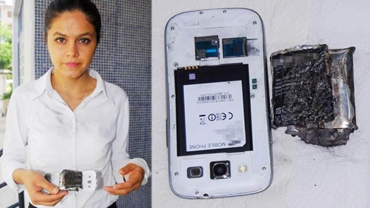 Cep telefonu konuşurken bomba gibi patladı
