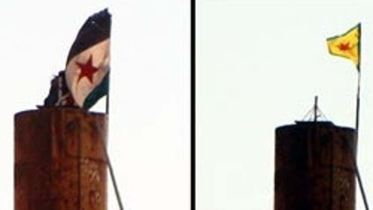 Resulaynda ÖSO bayrağı indirildi PYD bayrağı asıldı
