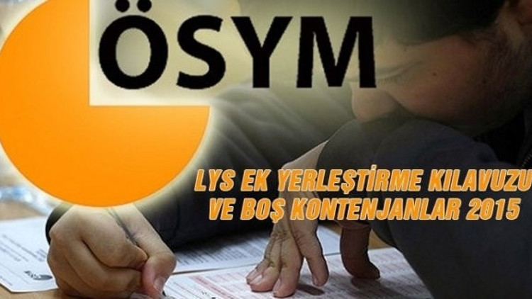 Ek yerleştirmeler ne zaman yapılacak 2015 Ek yerleştirme taban puanları, Üniversitelerde Boş Kalan Kontenjanlar