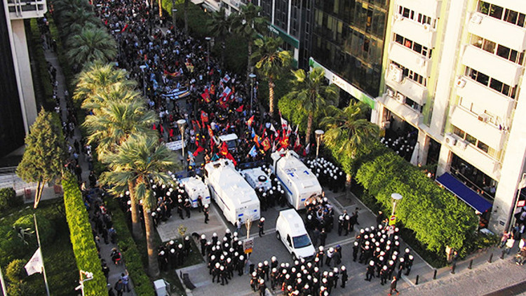 Soma protestosuna TOMAlı müdahale