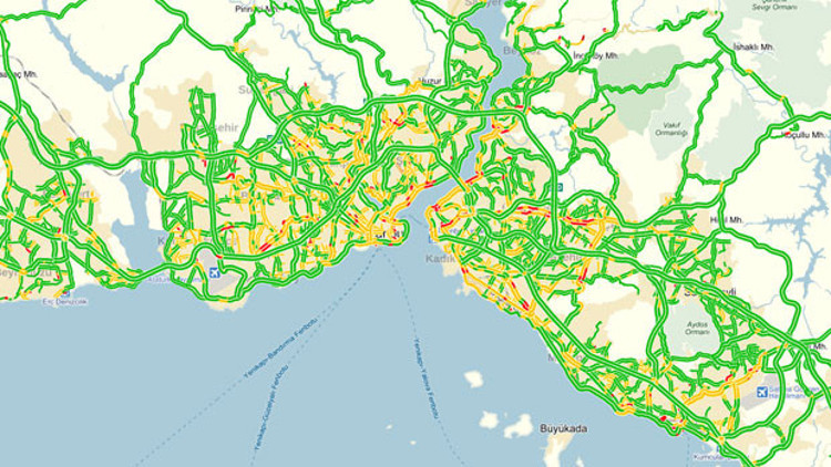 İstanbul trafiğine bayram geldi
