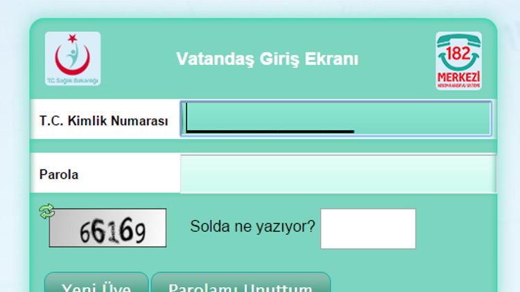 MHRS hastane randevu alma işlemi
