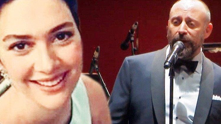 Halit Ergenç şarkısını Bergüzar Korelin gözlerine bakarak söyledi