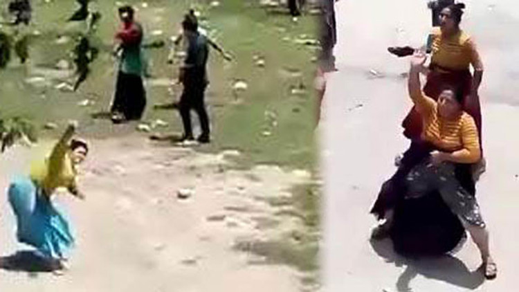 Conoların çocuk kavgasında ilginç görüntüler