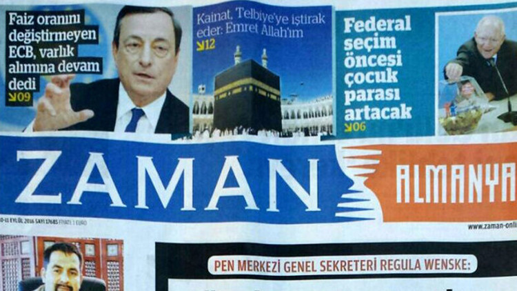 Zaman Almanya baskısını durduruyor Zaman Almanya baskısını durduruyor