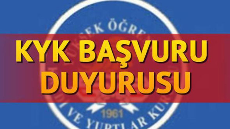 KYK 2017-2018 yurt başvurusu nasıl yapılır Yurt başvuru sayfası