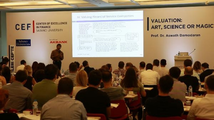 Değerleme uzmanı Prof. Dr. Aswath Damodaran Sabancı Üniversitesi CEFde eğitim verdi