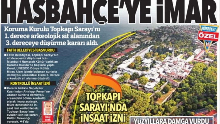 Topkapı Sarayının Hasbahçesi denetimli inşaata açılıyor