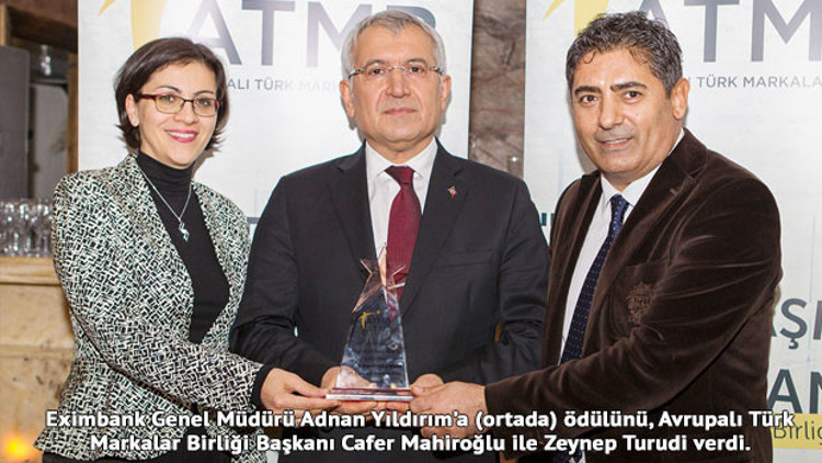 Eximbank Genel Müdürüne ATMB’den katkı ödülü