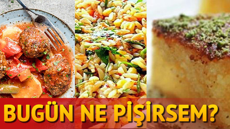 İftar menüsü (tarifleriyle)…  Tatlıda revani tarifi var.
