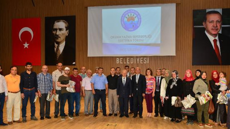 Okuma yazma kursiyerlerine belge