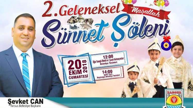 Tarsus’ta çocuklar için sünnet şöleni