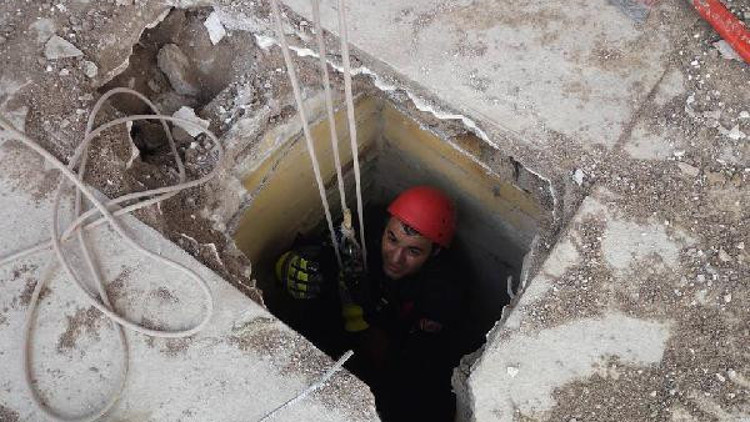 Kayseride kedi kurtarma operasyonu