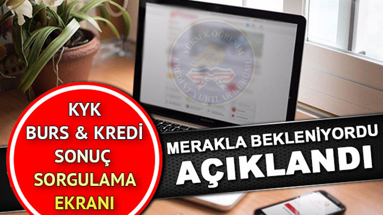 KYK burs ve kredi başvuru sonuçları açıklandı... KYK burs başvuru sonuçları sorgulama ekranı