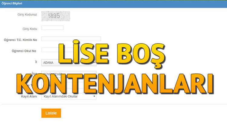 E Okul lise boş kontenjanları nasıl görüntülenir Boş kontenjan öğrenme ekranı E Okul lise boş kontenjanları nasıl görüntülenir Boş kontenjan öğrenme ekranı