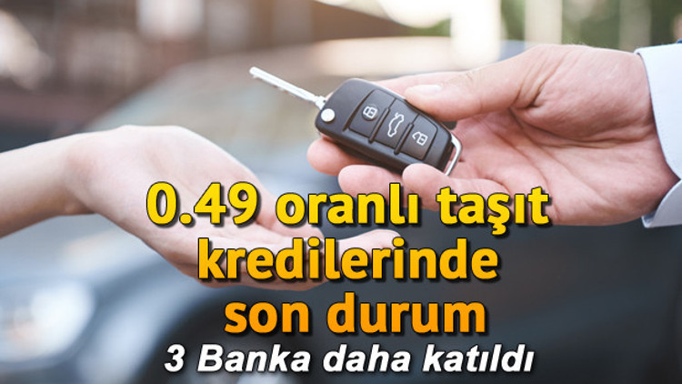 0.49 taşıt kredisi hangi bankalardan çekilebilecek Araç kredilerinde son durum..