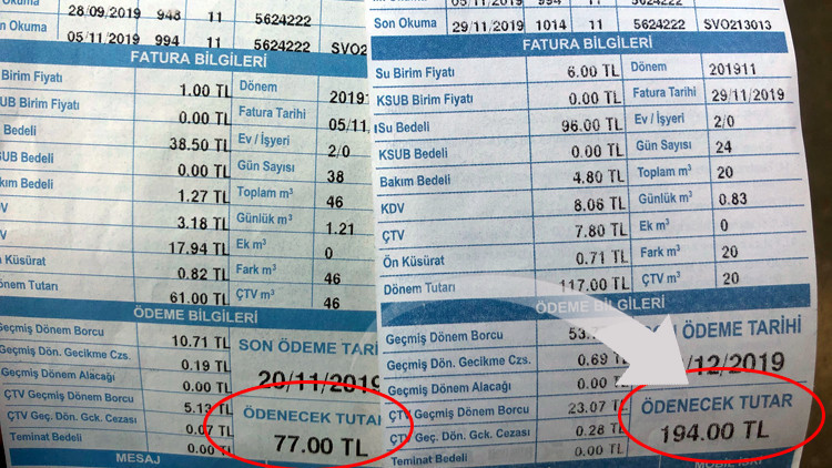 İstanbul’da su faturası şaşkınlığı