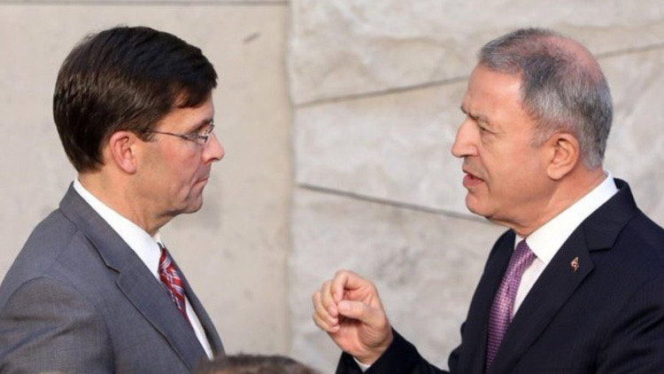 Son dakika... Milli Savunma Bakanı Hulusi Akar, ABD Savunma Bakanı Mark Esper ile görüştü