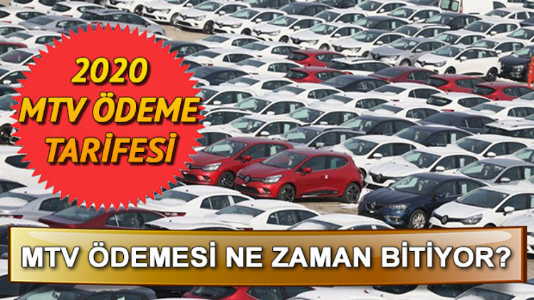 MTV ödemeleri ne zaman bitecek MTV 2020 borçları internetten nasıl ödenir