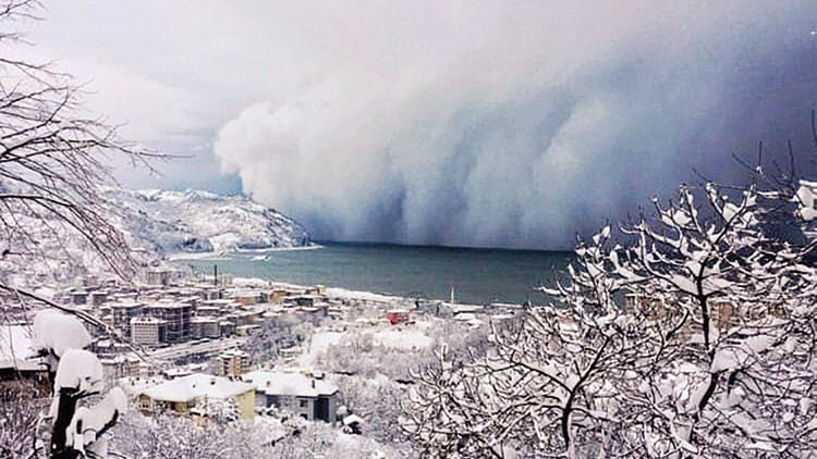 Kar fırtınası böyle vurdu Kar fırtınası böyle vurdu