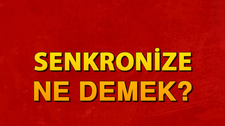 Senkronize ne demek Senkronize etmek nedir Senkronize TDK kelime anlamı Senkronize ne demek Senkronize etmek nedir Senkronize TDK kelime anlamı