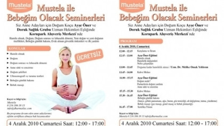Mustela ile Bebeğim Olacak Seminerleri Mustela ile Bebeğim Olacak Seminerleri