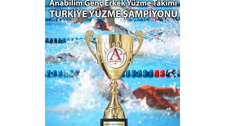Anabilim Genç Erkek Yüzme Takımı yine şampiyon oldu
