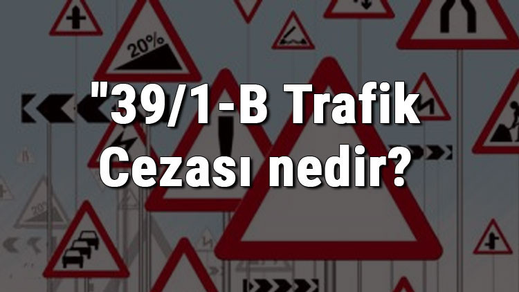 39/1-B Trafik Cezası nedir Madde 39/1-B Aşırı Yüklü Römork Takma cezası ne kadar Ceza puanı kaçtır (2020)