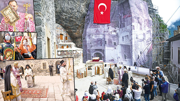 Sümela Manastırında 5 yıl sonra ilk ayin Sümela Manastırında 5 yıl sonra ilk ayin