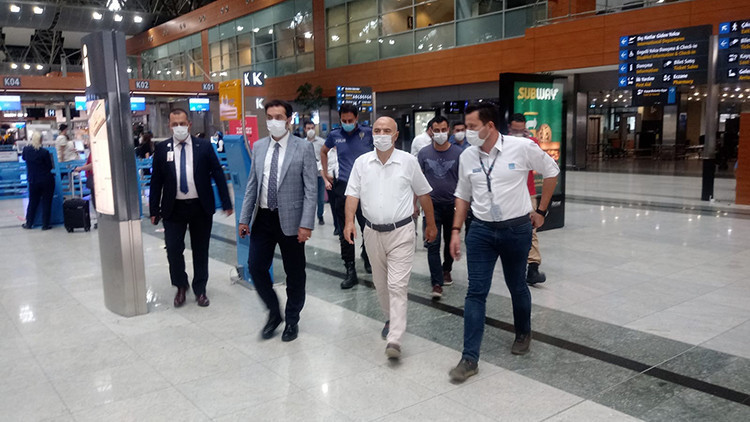 Sabiha Gökçen’de koronavirüs denetimi